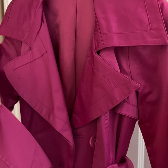 Pink Magenta Trench Coat - Picture 3 of 5